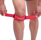 1 pair Knee Strap Patella Jumper Gel Runner Tennis Sports Brace Support Red