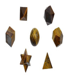 7 Pieces Tiger Eye Sacred Geometry Crystal Healing Spiritual Meditation