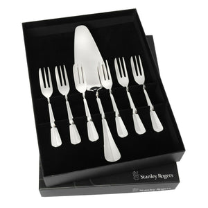 7x Stanley Rogers Set Baguette Cake Serving Server Forks Gift Boxed