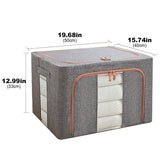 Clothes Storage Box Organizer Oxford Cloth Bed Sheet Foldable - Navy 66L