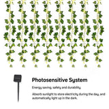 100 LED Solar Waterfall Tree Vine String Lights Fairy Lamp Outdoor Garden