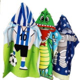 1x Summer Splash Kids Small Hooded Poncho Beach Towel - Pirate