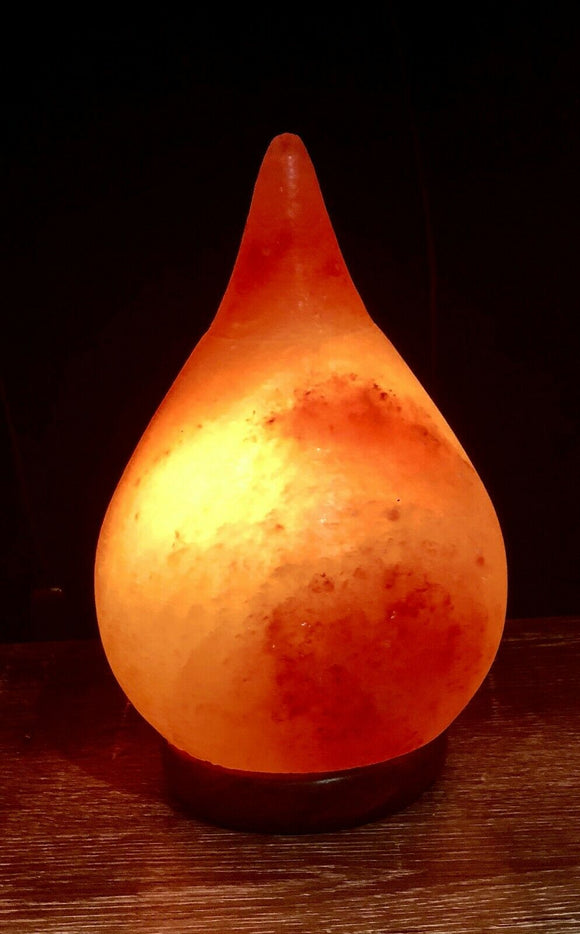 Tear Rain Drop Himalayan Crystal Salt With Lamp Natural Night Light Rock Energy