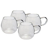 4 pieces Nova Coffee Tea Mug Glasses Borosilicate Thermal Cup Drinks Glass 380ml