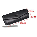Belt Wearable Glasses Storage Box PU Glasses Case Carrying Cases Phone Bag Black