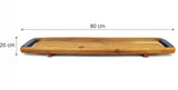 Cerve Board Serving Long Acacia Cutting Board Platter w/ Handle & Stand 80x20cm