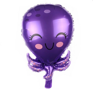 Purple Octopus Ocean Animal Zoo Aluminium Foil Balloon Air Inflatable Party Dec