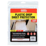 Plastic Drop Sheet Protection Clear Reusable Durable 2m x 6m Handy Hardware