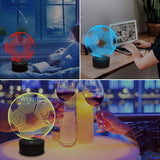 1x 3D Acrylic LED Football Soccer Night Light 16 Colors Lighting Table Bedside Lamp