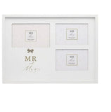 Mr & Mrs Photo Frame Wedding Gift Keepsake Engagement Jewelled Collage Frame