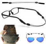 Adjustable Silicone Glasses Cord Wire Lanyard Strap Sunglasses Holder Black