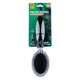 Pet Grooming Brush Pin Double Sided Grey Bristle  - 21cm x 6cm