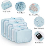 8x Storage Bag Travel Packing Pouches Luggage Organiser Clothes Suitcase - Blue