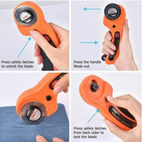 10pcs Rotary Cutter 45mm Quilting Roller Fabric Cutting Tool Optional Blades