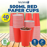 40x American Red  Paper Cup Beer Pong Disposable Drinks Cup 500ml