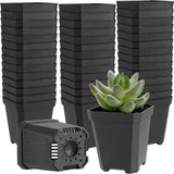 100x Plastic Plant Flower Pots Nursery Seedlings Garden Plant Pot Container