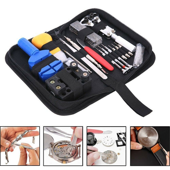 506pcs Watch Repair Tool Kit Back Case Opener Remover Spring Pin Bars Watchmaker