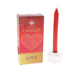 Pack of 10 Candle Love Green Tree Candles Rituals Spells - Red