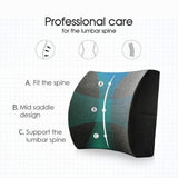 Memory Foam Seat Cushion Lumbar Back Pillow Pain Relief Car