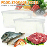 4x Storage Box Refrigerator Food Container Kitchen Fridge Organiser Freezer