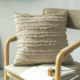 Boho Tassels Fringe Cushion Cover Striped Cushion Cover - 45x45cm - Linen