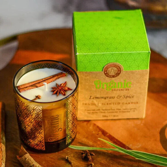 Organic Goodness Lemongrass and Spice Smudge Candle 200gms