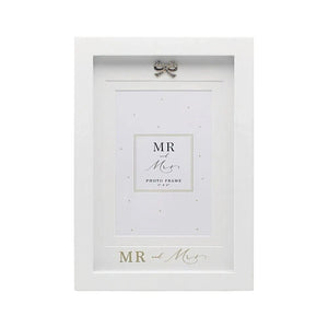 Mr & Mrs Photo Frame Wedding Gift Bridal Shower Keepsake Engagement Jewelled 5x7