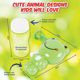 2pc Bubbles Push Button Gun Animal Design Wands Non-Toxic Assorted 60ml