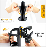 2x Stroller Cup Holders Universal Drinks Holder for Bikes Trolleys Walkers