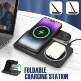 Wireless Charger 15W Fast Charging Station Pad for Apple Watch iPhone AirPods