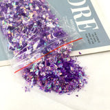 4 bags Nail Art Glitter Holographic Flakes Glitter DIY Nail Art 3D Sequins Decor