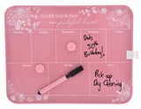Florabella Weekly Board Whiteboard Weekly Planner Organizer Pink Set