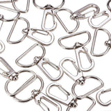 10PCS Lobster Swivel Clasp D Ring Key Ring Keychain Lanyard Finding Silver Tone 20mm