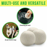 6x Wool Dryer Balls Natural Reusable Hand Made Engergy Saving Laundry Softener