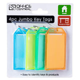20x Keyring Plastic Key Tags With Ring Keys Identity Card Bag Luggage Label Asst