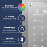 Calendar Board Large Magnetic Fridge Whiteboard Weekly Planner Acrylic White Set