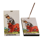 Strenght Wooden Incense Burner Strength Stick Burner Meditation 7.5x12.5cm