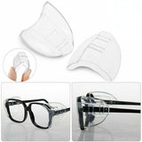 4 Pairs Clear Eye Goggles Side Shields Protection Universal Flexible For Glasses