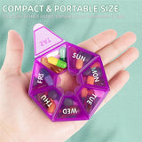 2pcs 7 Day Pill Box Medicine Storage Tablet Container Case Organizer Dispenser