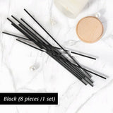 8PCS Premium Reed Diffuser Reeds Fiber Sticks Aromatherapy Home Bulk Black