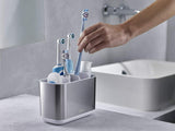 Joseph Joseph Stainless Steel Toothbrush Holder Soap Pump Bathroom Caddy Set
