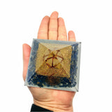 Merkabah Orgonite Pyramid Clear Quartz Chakra Sodalite Healing Crystal