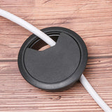 12pcs Computer Desk Table Grommet Cable Tidy Port Wire Hole Cover 50mm Black