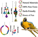 10PC Parrot Hanging Swing Bird Toy Harness Cage Ladder Parakeet Cockatiel Hammock