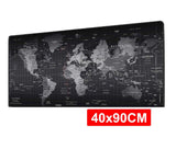 Gaming Mouse Pad World Map Desk Mat Anti-slip Large Rubber Speed Mousepad -40x90