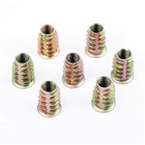 40pcs Zinc Alloy Furniture Hex Drive Head Nut Threaded For Wood Insert Nut M6