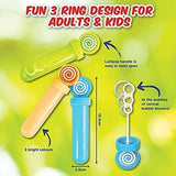 6x Bubble Wands Ring Design Non-Toxic Fragrance Free Endless Fun 28ml