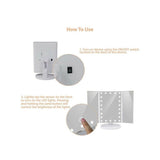 Makeup Mirror with Light Touch Screen Dimmable Lights Up Vanity Cosmetic Trifold