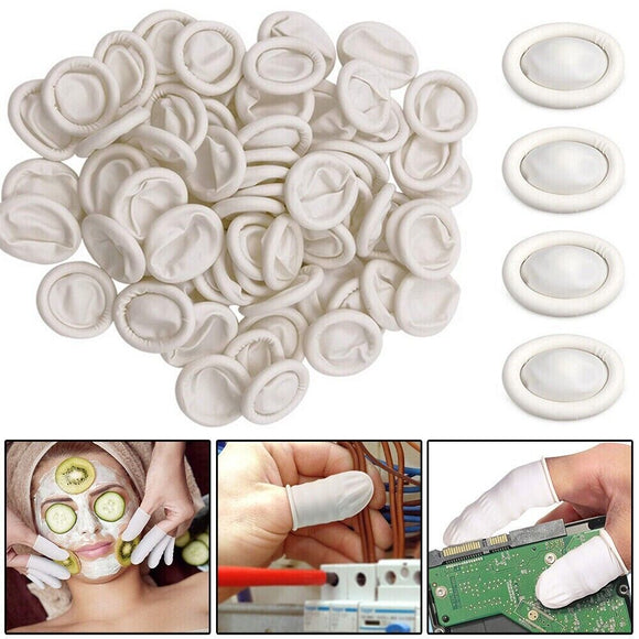 100x Latex Rubber Finger Cots Sets Fingertips Protector Art Craft Factory