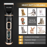 Pet Grooming Clipper Dog Clippers 3-Speed Low Noise Rechargeable Cordless Black